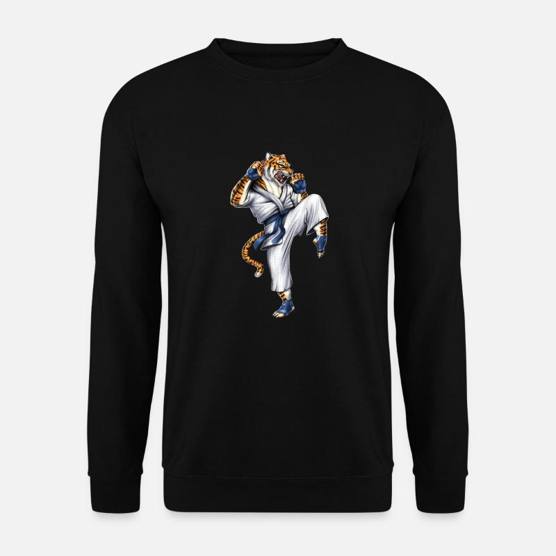 Kampfkunst-Tiger - Unisex Pullover - Schwarz