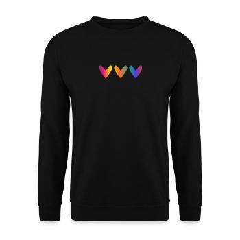 VALENTINE'S DAY. Bachelorette party. I LOVE YOU. I LOVE YOU. LOVE - Unisex Sweatshirt - black - Front - Alina (178cm) & Michal (187cm)