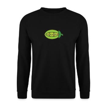 Cute peas Smile Kawaii - Unisex Sweatshirt - black - Front - Alina (178cm) & Michal (187cm)