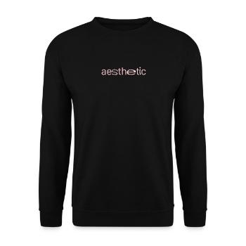 aesthetic pink - Unisex Pullover - Schwarz - Vorne - Alina (178cm) & Michal (187cm)
