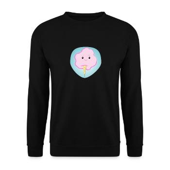 Happy cotton candy - gift - gift idea - Unisex Sweatshirt - black - Front - Alina (178cm) & Michal (187cm)