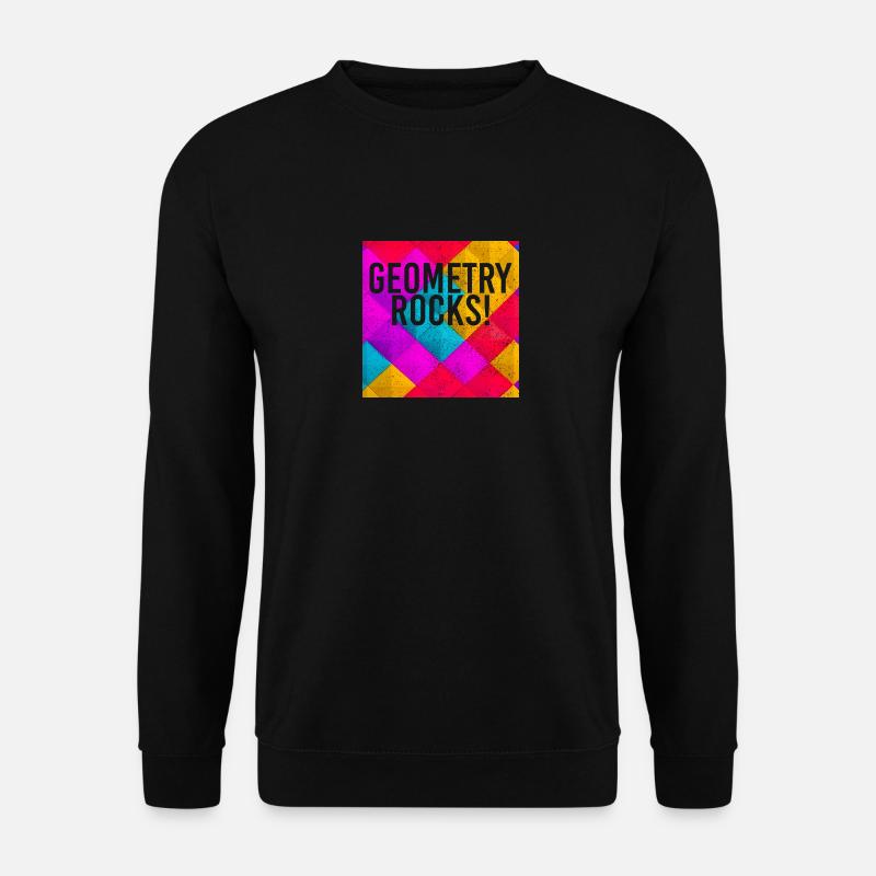 Geometry Rocks Funny Math Teacher - Unisex Pullover - Schwarz