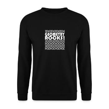 Geometry Rocks Funny Math Teacher - Unisex Sweatshirt - black - Front - Alina (178cm) & Michal (187cm)