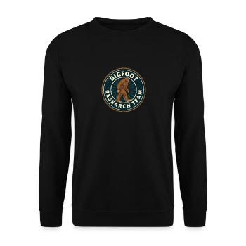 Bigfoot Research Team Retro Vintage Sasquatch - Unisex Sweatshirt - black - Front - Alina (178cm) & Michal (187cm)