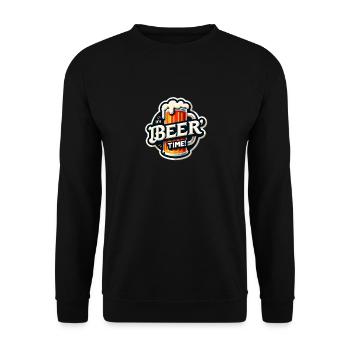 Beer - Unisex Pullover - Schwarz - Vorne - Alina (178cm) & Michal (187cm)