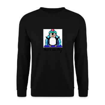 Bonne journée pingouin - Sweat-shirt Unisexe - noir - Devant - Alina (178cm) & Michal (187cm)