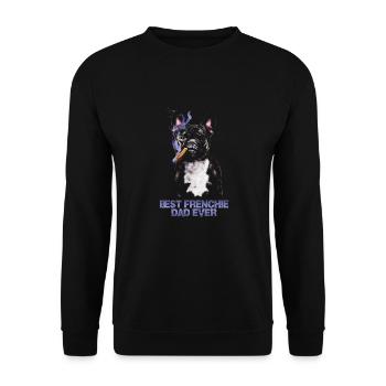 Best Frenchie Dad Ever French Bulldog Papa - Unisex Sweatshirt - black - Front - Alina (178cm) & Michal (187cm)