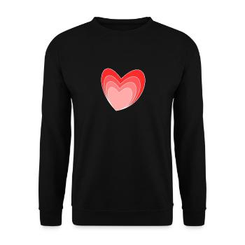 VALENTINSTAG. ICH LIEBE DICH. ICH LIEBE DICH. LIEBE. LIEBE - Unisex Pullover - Schwarz - Vorne - Alina (178cm) & Michal (187cm)