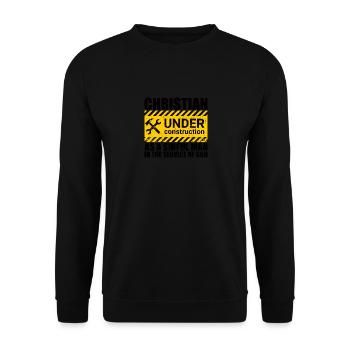 Christian Under Construction Priest Christian - Unisex Pullover - Schwarz - Vorne - Alina (178cm) & Michal (187cm)