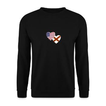 USA American State Of Alabama Flag Patriotic 4th - Unisex Sweatshirt - black - Front - Alina (178cm) & Michal (187cm)