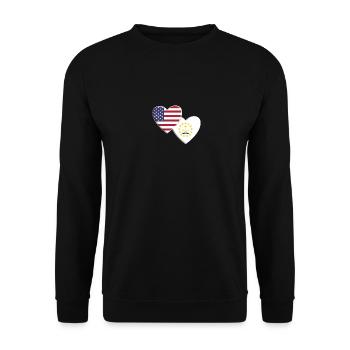 États-Unis État américain de Rhode Island Drapeau patriotique - Sweat-shirt Unisexe - noir - Devant - Alina (178cm) & Michal (187cm)