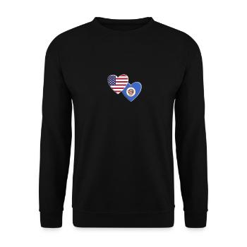 États-Unis État américain du Minnesota Drapeau patriotique - Sweat-shirt Unisexe - noir - Devant - Alina (178cm) & Michal (187cm)