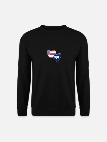 USA American State Of Wyoming Flag Patriotic 4th - Unisex Sweatshirt - black