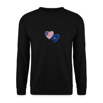 États-Unis État américain de Pennsylvanie Drapeau patriotique - Sweat-shirt Unisexe - noir - Devant - Alina (178cm) & Michal (187cm)