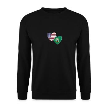 États-Unis État américain de Washington Drapeau patriotique - Sweat-shirt Unisexe - noir - Devant - Alina (178cm) & Michal (187cm)