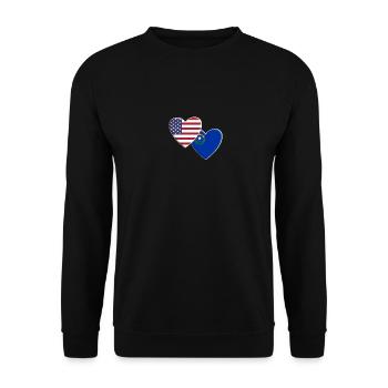 USA American State Of Nevada Flag Patriotic 4th - Unisex Sweatshirt - black - Front - Alina (178cm) & Michal (187cm)