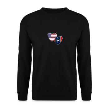 USA American State Of Mississippi Flag Patriotic - Unisex Sweatshirt - black - Front - Alina (178cm) & Michal (187cm)