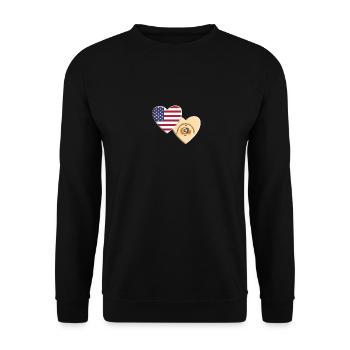 États-Unis Drapeau amérindien Navajo américain - Sweat-shirt Unisexe - noir - Devant - Alina (178cm) & Michal (187cm)