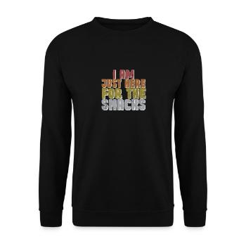 Baseball I'm Just Here For The Snacks Vintage - Unisex Sweatshirt - black - Front - Alina (178cm) & Michal (187cm)