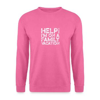 Help Me I'm On A Family Vacation - Unisex Pullover - Pink - Vorne