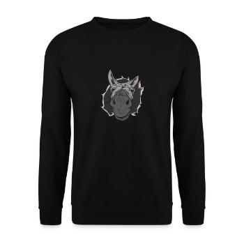 Donkey Crack - Unisex Sweatshirt - black - Front - Alina (178cm) & Michal (187cm)