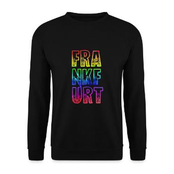 frankfurt rs rainbow - Unisex Sweatshirt - black - Front - Alina (178cm) & Michal (187cm)