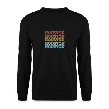 Houston Rétro - Sweat-shirt Unisexe - noir - Devant - Alina (178cm) & Michal (187cm)