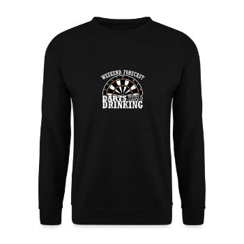 Darts drôle week-end à boire jouer Jeu de fléchettes - Sweat-shirt Unisexe - noir - Devant - Alina (178cm) & Michal (187cm)