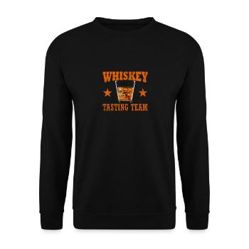 Équipe de dégustation de whisky Vintage Funny Drinking - Sweat-shirt Unisexe - noir - Devant - Alina (178cm) & Michal (187cm)