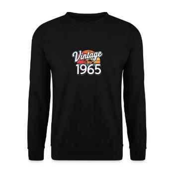 Édition Vintage 1965 - Sweat-shirt Unisexe - noir - Devant - Alina (178cm) & Michal (187cm)