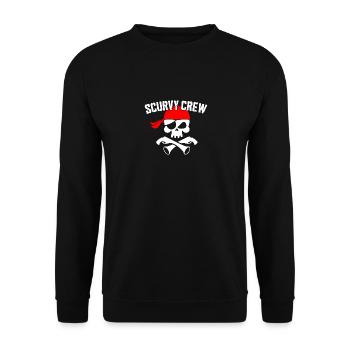 Pirate Scurvy Crew Boat Lover Captain - Unisex Pullover - Schwarz - Vorne - Alina (178cm) & Michal (187cm)