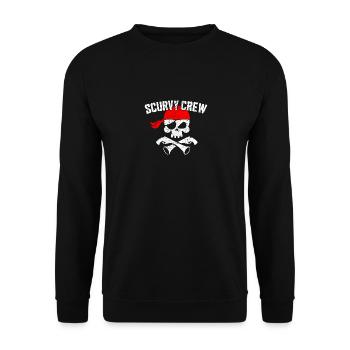 Pirate Scurvy Crew Boat Lover Captain - Unisex Pullover - Schwarz - Vorne - Alina (178cm) & Michal (187cm)