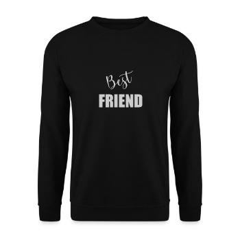 BEST FRIEND. Friend - Unisex Sweatshirt - black - Front - Alina (178cm) & Michal (187cm)