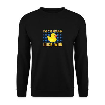 Mexican Duck War Cute Duck - Unisex Pullover - Schwarz - Vorne - Alina (178cm) & Michal (187cm)