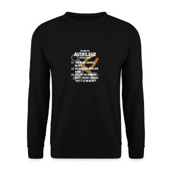 Ausbilder Spruch Geschenk Handwerker - Unisex Pullover - Schwarz - Vorne - Alina (178cm) & Michal (187cm)