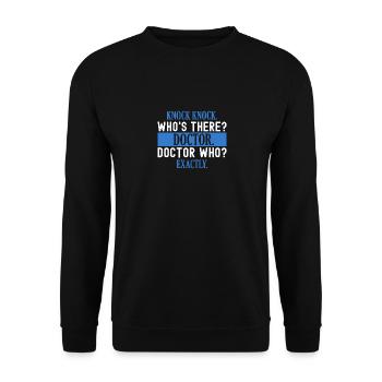 Knock Knock. Who's There? Funny Doctor - Unisex Sweatshirt - black - Front - Alina (178cm) & Michal (187cm)
