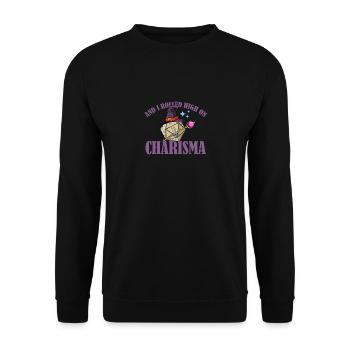 RPG roulé haut sur le charisme drôle de sorcière - Sweat-shirt Unisexe - noir - Devant - Alina (178cm) & Michal (187cm)