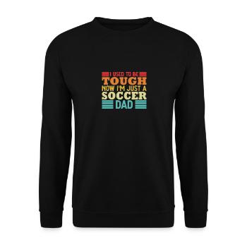 Fathers Day Soccer Dad - Unisex Pullover - Schwarz - Vorne - Alina (178cm) & Michal (187cm)