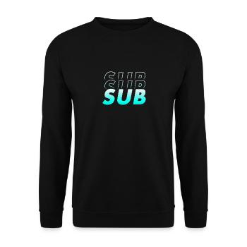 SUB - submissive - people blue gradient effect - Unisex Sweatshirt - black - Front - Alina (178cm) & Michal (187cm)