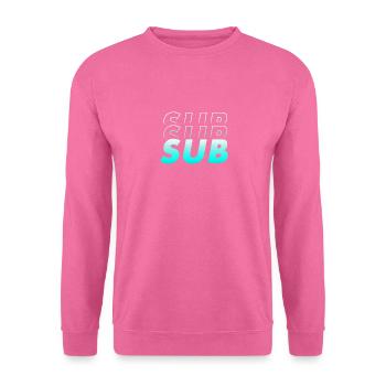 SUB - submissive - people blue gradient effect - Unisex Sweatshirt - pink - Front