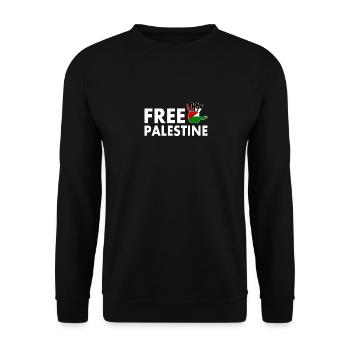 Free palestine - Unisex Sweatshirt - black - Front - Alina (178cm) & Michal (187cm)