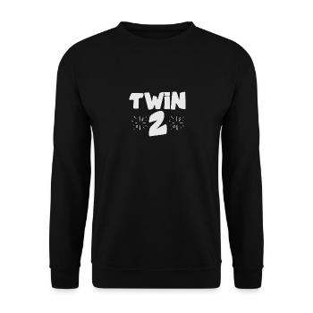 Twin Number Two Funny Twin - Unisex Pullover - Schwarz - Vorne - Alina (178cm) & Michal (187cm)