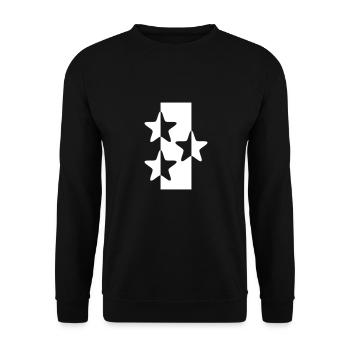 trois étoiles abstraites adaptées à Noël - Sweat-shirt Unisexe - noir - Devant - Alina (178cm) & Michal (187cm)