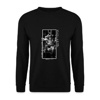 Esthétique japonaise Vaporwave Art années 90 - Sweat-shirt Unisexe - noir - Devant - Alina (178cm) & Michal (187cm)