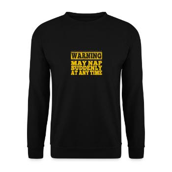Papa Warning May Nap Suddenly At Any Time Funny - Unisex Sweatshirt - black - Front - Alina (178cm) & Michal (187cm)