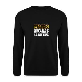 Papa Warning May Nap Suddenly At Any Time Funny - Unisex Sweatshirt - black - Front - Alina (178cm) & Michal (187cm)