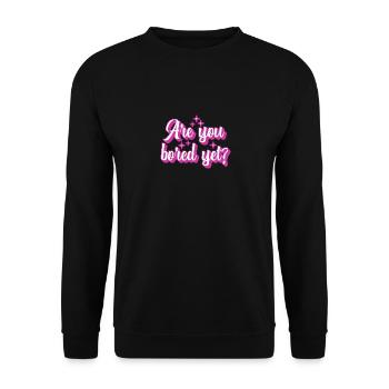 Êtes-vous ennuyé mais rétro - Sweat-shirt Unisexe - noir - Devant - Alina (178cm) & Michal (187cm)
