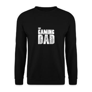 The Gaming Dad Papa Gamer Father's Day Father Gift - Unisex Sweatshirt - black - Front - Alina (178cm) & Michal (187cm)