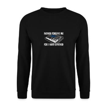 Synthesizer ADSR Synth Nerd - Unisex Sweatshirt - black - Front - Alina (178cm) & Michal (187cm)