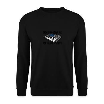 Synthesizer Vintage Analog Synth Retro ADSR - Unisex Pullover - Schwarz - Vorne - Alina (178cm) & Michal (187cm)